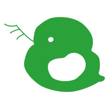 Elle çizilmiş, gevşek ve sevimli bir mikroorganizma çizimi. Kaba ve şık bir izlenim. Vektör illüstrasyonu.