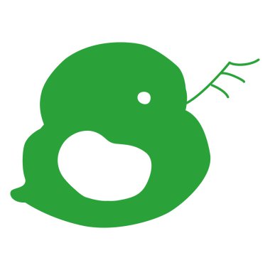 Elle çizilmiş, gevşek ve sevimli bir mikroorganizma çizimi. Kaba ve şık bir izlenim. Vektör illüstrasyonu.