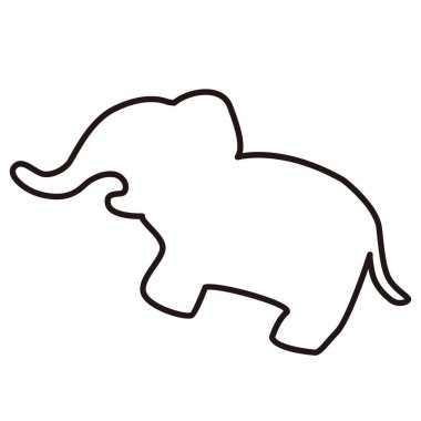 Fil tasarımı sembolü çizimi. Şık bir izlenim. Vektör illüstrasyonu.