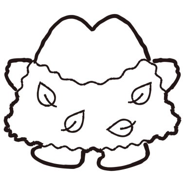 Doğal bir görüntüsü olan gevşek ve şirin bir el çizimi karakter çizimi. Kaba ve şık bir izlenim. Vektör illüstrasyonu.