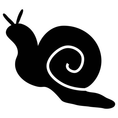 El yapımı, gevşek ve şirin bir salyangoz çizimi. Kaba ve şık bir izlenim. Vektör illüstrasyonu.