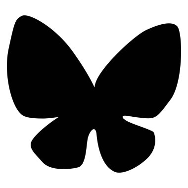 Kelebek tasarımı sembolü çizimi. Şık bir izlenim. Vektör illüstrasyonu.