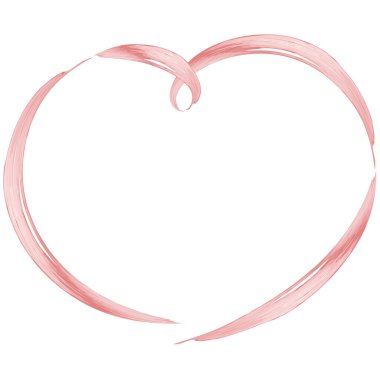 Sevimli, gevşek, elle çizilmiş kalp şeklinde bir çerçeve. Kaba ve şık bir izlenim. Vektör illüstrasyonu.