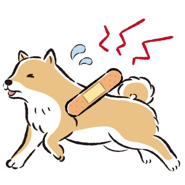 El çizimi, rahat ve şirin bir köpek çizimi. Kaba ve şık bir izlenim. Vektör illüstrasyonu.