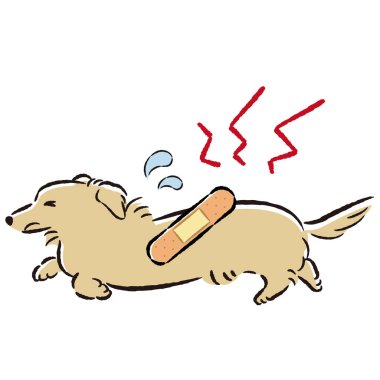 El çizimi, rahat ve şirin bir köpek çizimi. Kaba ve şık bir izlenim. Vektör illüstrasyonu.