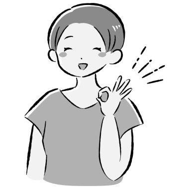 Bir kadının el çizimi çizimi. Kaba ve şık bir izlenim. Vektör illüstrasyonu.