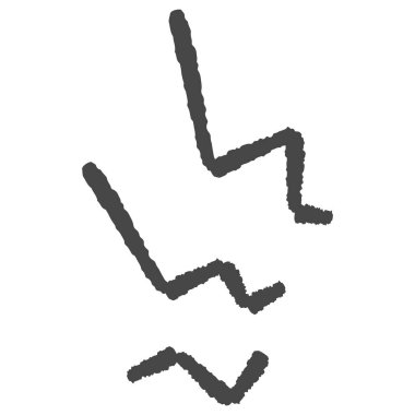 Elle çizilmiş, gevşek ve şirin semboller. Kaba ve şık bir izlenim. Vektör illüstrasyonu.