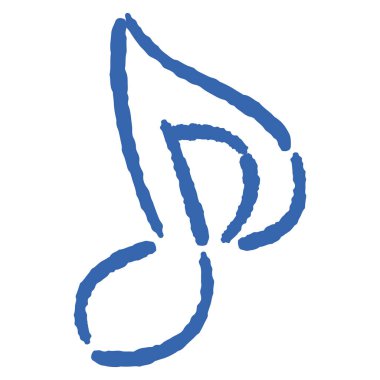 Müzikal notaların gevşek ve şirin bir el çizimi çizimi. Kaba ve şık bir izlenim. Vektör illüstrasyonu.