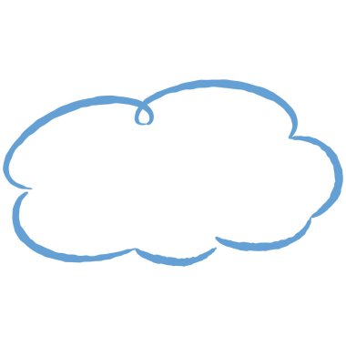 Sevimli ve gevşek bir konuşma balonu. Kaba ve şık bir izlenimle bitirmek için ideal. Vektör illüstrasyonu.