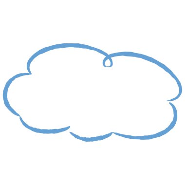 Sevimli ve gevşek bir konuşma balonu. Kaba ve şık bir izlenimle bitirmek için ideal. Vektör illüstrasyonu.