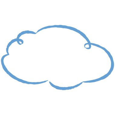 Sevimli ve gevşek bir konuşma balonu. Kaba ve şık bir izlenimle bitirmek için ideal. Vektör illüstrasyonu.