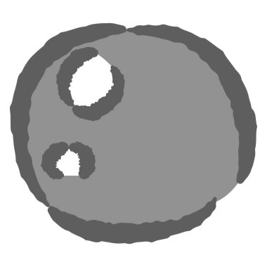 Gevşek ve şirin bir oyuncağın el çizimi. Kaba ve şık bir izlenim. Vektör illüstrasyonu.