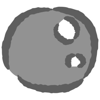 Gevşek ve şirin bir oyuncağın el çizimi. Kaba ve şık bir izlenim. Vektör illüstrasyonu.