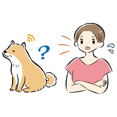 Rahat ve sevimli bir son sınıf köpeğinin el çizimi. Kaba ve şık bir izlenim. Vektör illüstrasyonu.