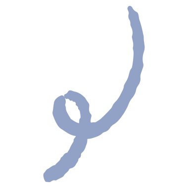 Kıvrımlı parçaların gevşek ve şirin bir çizimi. Kaba ve şık bir izlenim. Vektör illüstrasyonu.