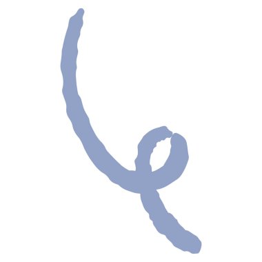 Kıvrımlı parçaların gevşek ve şirin bir çizimi. Kaba ve şık bir izlenim. Vektör illüstrasyonu.