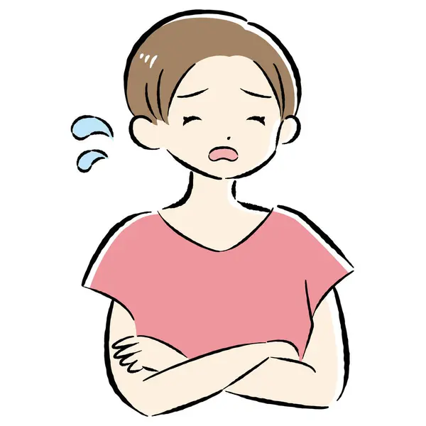 Rahat ve tatlı bir kadının elle çizilmiş bir tasviri. Kaba ve şık bir izlenim. Vektör illüstrasyonu.