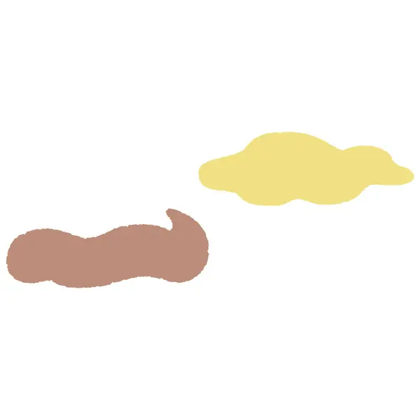 Elle çizilmiş, gevşek ve sevimli kaka ve çiş çizimleri. Kaba ve şık bir izlenim. Vektör illüstrasyonu.