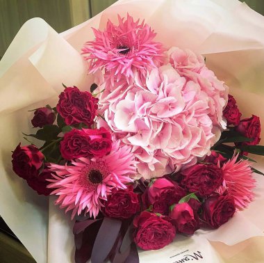 Booker Güllü kırmızı asterlar