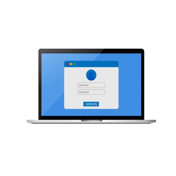 Erişim kontrolü, yetkilendirme, yazılım doğrulaması, giriş sistemi. Vektör illüstrasyonu