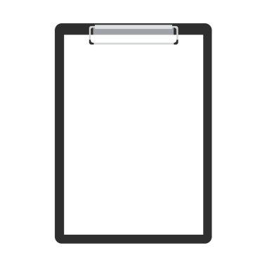 Siyah pano ve beyaz sayfa. Vektör illüstrasyonu