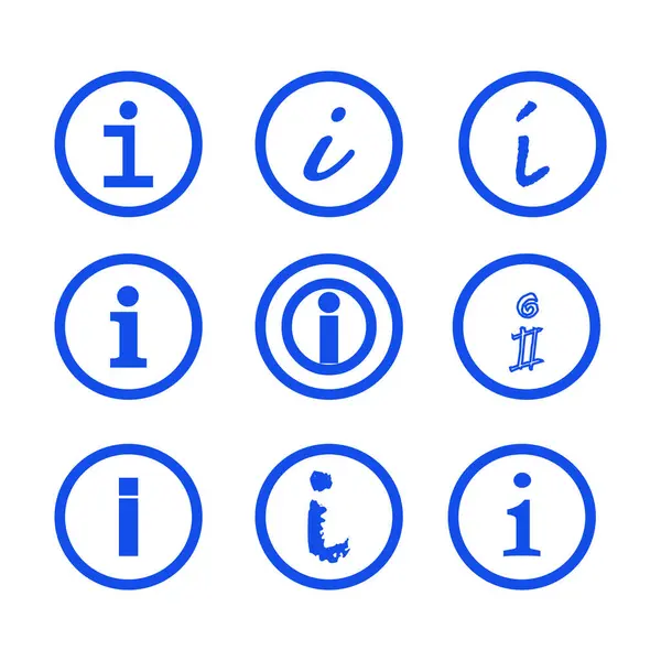 Bilgi. Çeşitli stiller, renkler, daha fazla bilgi. Vektör illüstrasyonu