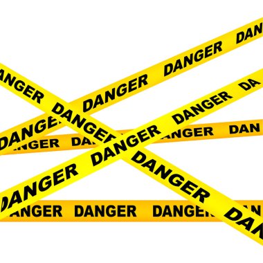 Eskrim kasetleri. Yasak ve tehlikeli bölgeler için. Vektör illüstrasyonu