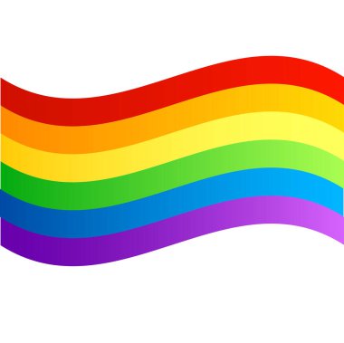 LGBT organizasyonunun gökkuşağı bayrağı. Vektör illüstrasyonu