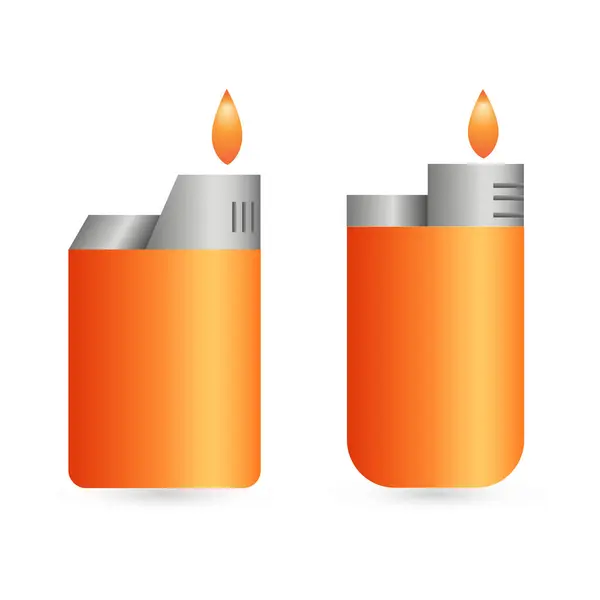 Alevli gaz çakmağı. Vektör illüstrasyonu