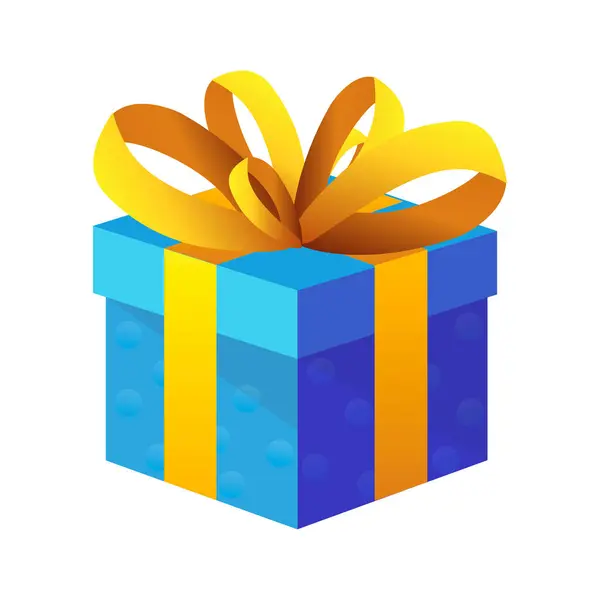 Hediye kutusu. Doğum günü sürprizi. Vektör illüstrasyonu