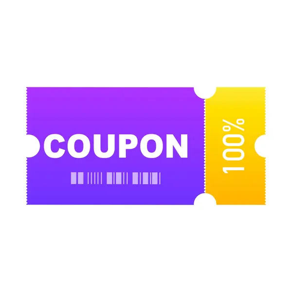 İndirim kuponu. Kullanmaya hazır. Tanıtım kodu. Vektör illüstrasyonu