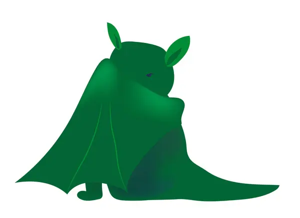 Little cute colorful dragon. Cartoon characters for your designs. Isolated. Green creature from the legend. Hide.