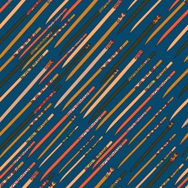 Elle çizilmiş çubuklarla deseni tekrarla.