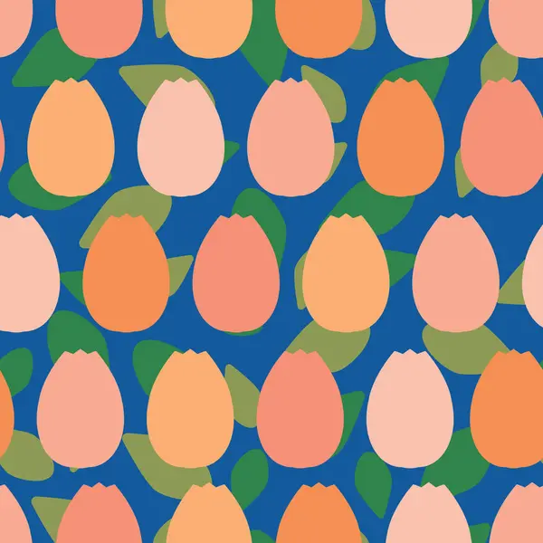 vector hand drawn peach coloured tulips seamless pattern, perfect for wrapping paper, wallpaper, kitchen tea, paper plates, napkins, stationary, home furnishings, projects, fabric, kitchen apparel and more!