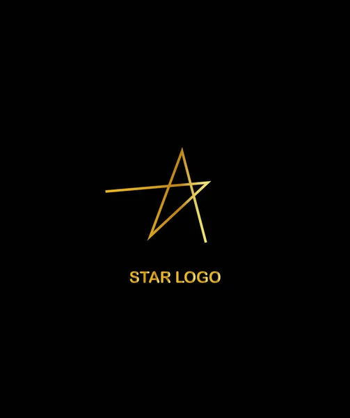 Zarif biçimde yıldız logo tasarım vektörü