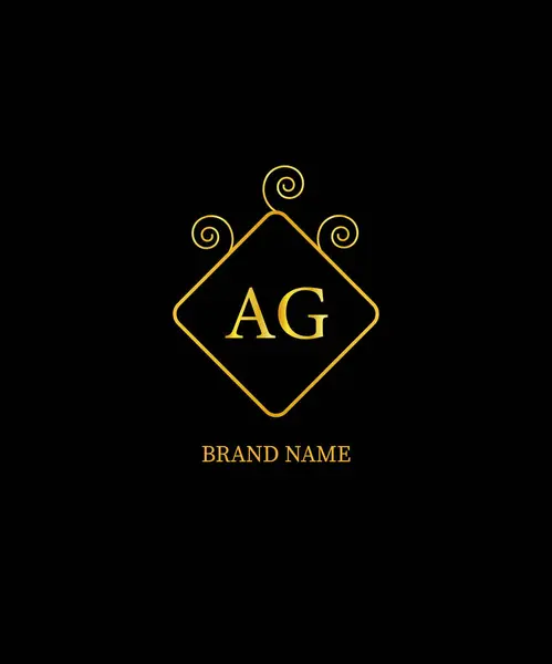 AG Harf Logosu Tasarımı. Yaratıcı Baş harfler Mektup Konsepti. AG Simge Tasarımı