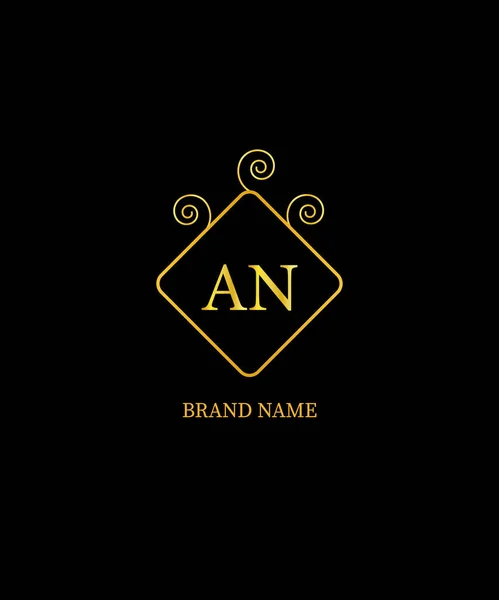 An Letter Logo Tasarımı. Yaratıcı Baş harfler Mektup Konsepti. Bir Simge Tasarımı