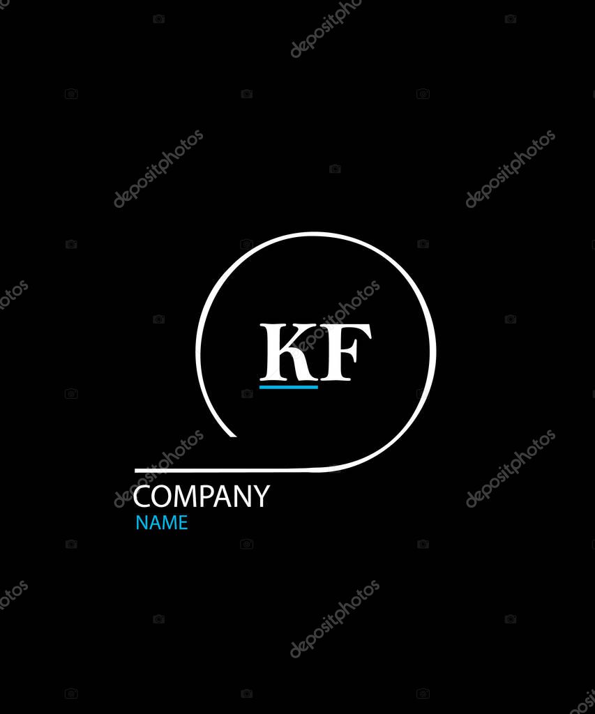KF Letter Logo Design. Unique Attractive Creative Modern Initial KF Initial Based Letter Icon Logo