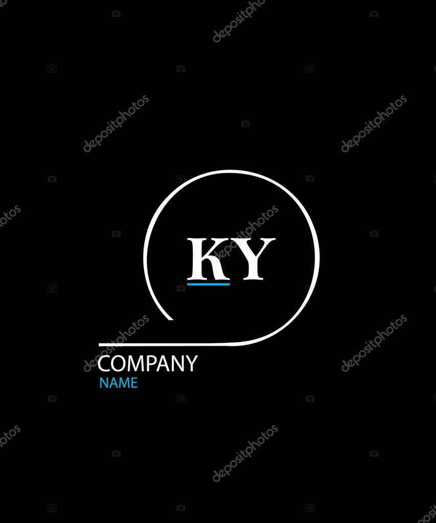 KY Letter Logo Design. Unique Attractive Creative Modern Initial KY Initial Based Letter Icon Logo