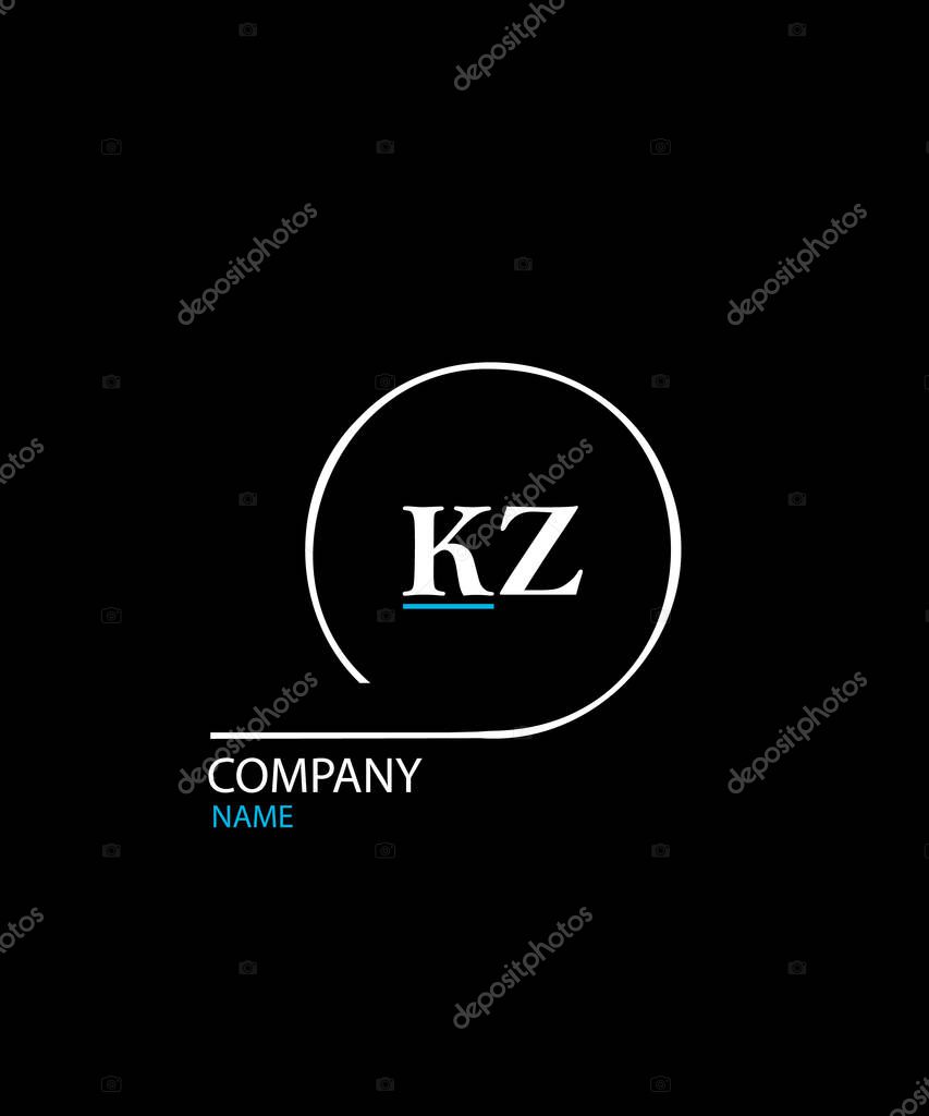 KZ Letter Logo Design. Unique Attractive Creative Modern Initial KZ Initial Based Letter Icon Logo