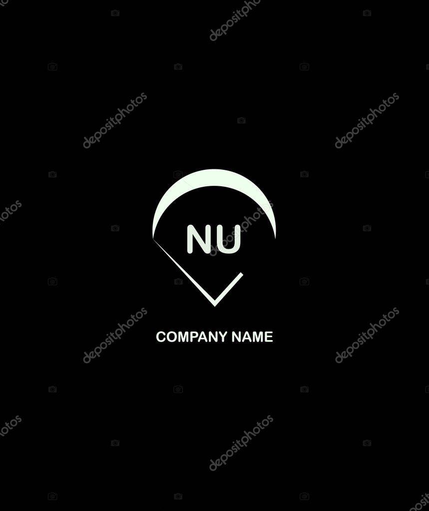 NU Letter Logo Design. Unique Attractive Creative Modern Initial NU Initial Based Letter Icon Logo