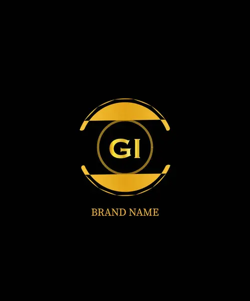 GI Harf Logosu Tasarımı. Eşsiz Çekici Yaratıcı Modern Temel GI Temel Tabanlı Harf Simgesi Logosu
