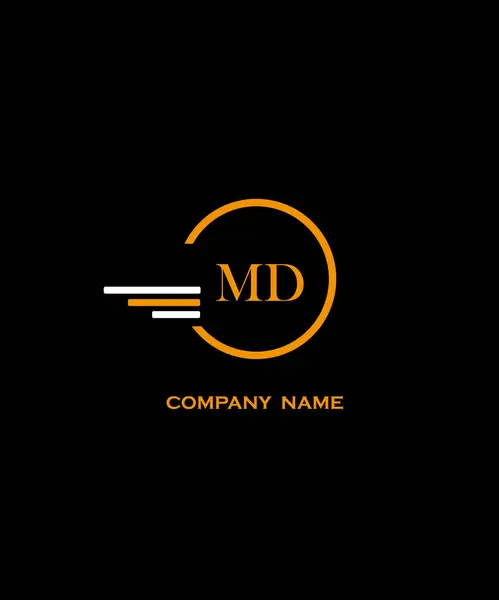 MD Harf Logosu Tasarımı. Yaratıcı Baş harfler Mektup Konsepti. MD Simge Tasarımı