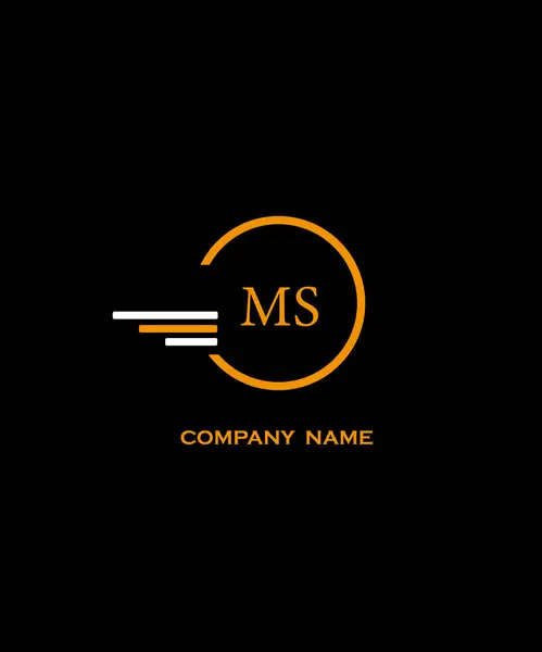 MS Mektup Logosu Tasarımı. Eşsiz Çekici Yaratıcı Modern Başlangıç MS