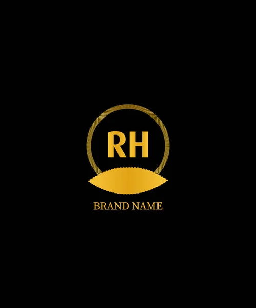 RH Harf Logosu Tasarımı. Eşsiz Çekici Modern RH İlk Temel Tabanlı Harf Simgesi Logosu