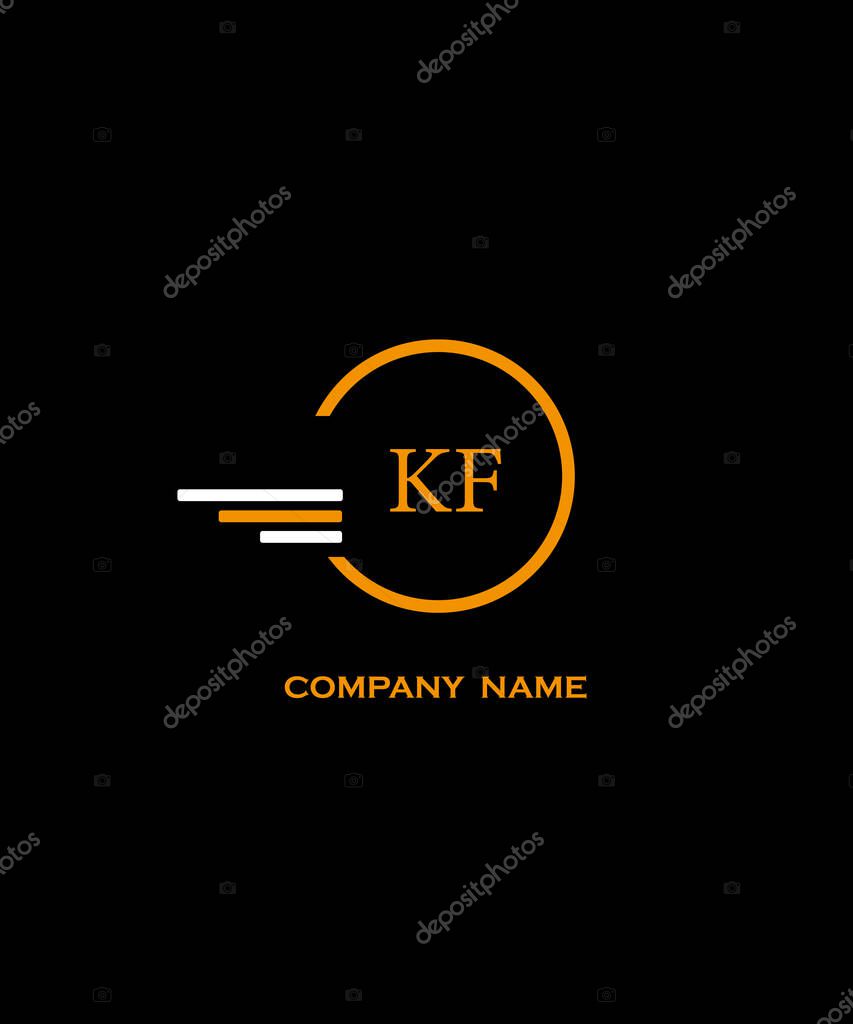 KF Letter Logo Design. Unique Attractive Creative Modern Initial KF