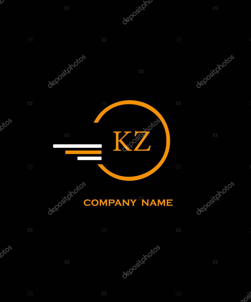 KZ Letter Logo Design. Unique Attractive Creative Modern Initial KZ