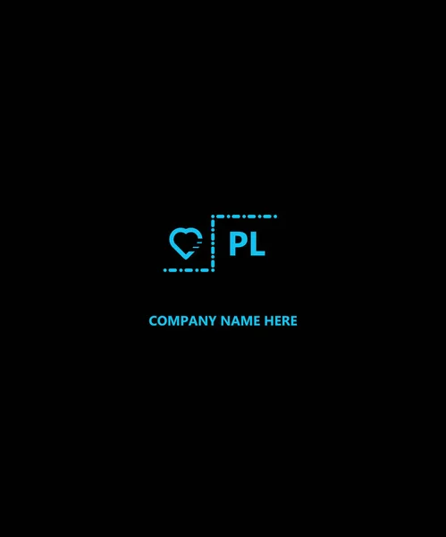 PL Harf Logosu Tasarımı Eşsiz Çekici Yaratıcı PL Başlangıç tabanlı Harf Simgesi Logosu