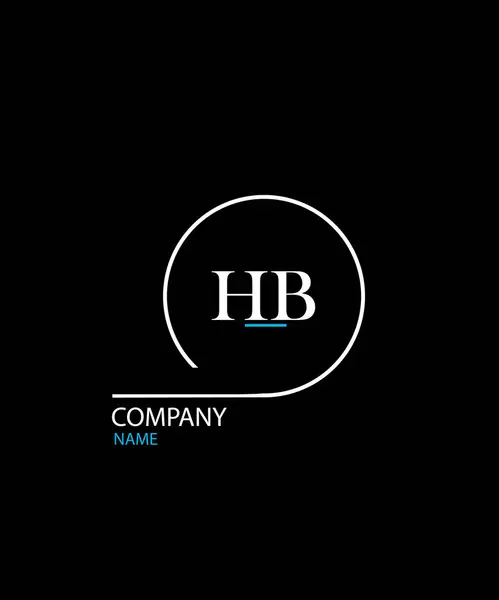 HB Harf Logosu Tasarımı. Eşsiz Çekici Yaratıcı Modern HB İlk Temel Tabanlı Harf Simgesi Logosu