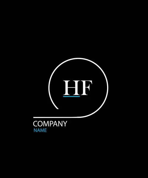 HF Mektup Logosu Tasarımı. Eşsiz Çekici Yaratıcı Modern İlk HF Başlangıç Tabanlı Harf Simgesi Logosu